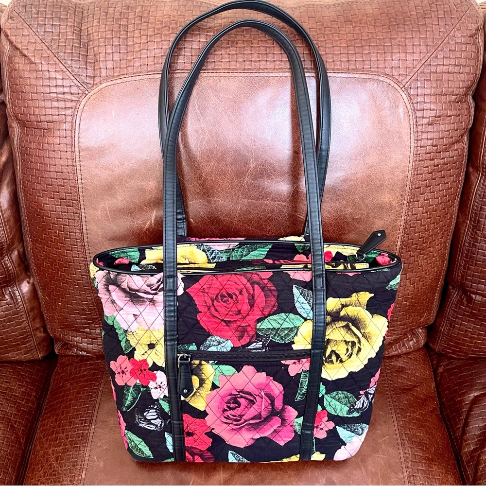 Vera Bradley Havana Rose Collection Super Spacious Tote / Shoulder Bag - Picture 11 of 14